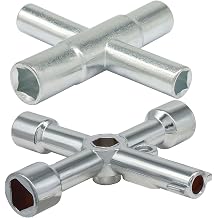 2PCS Multi-functional Sillcock Key Wrench Set, Silver