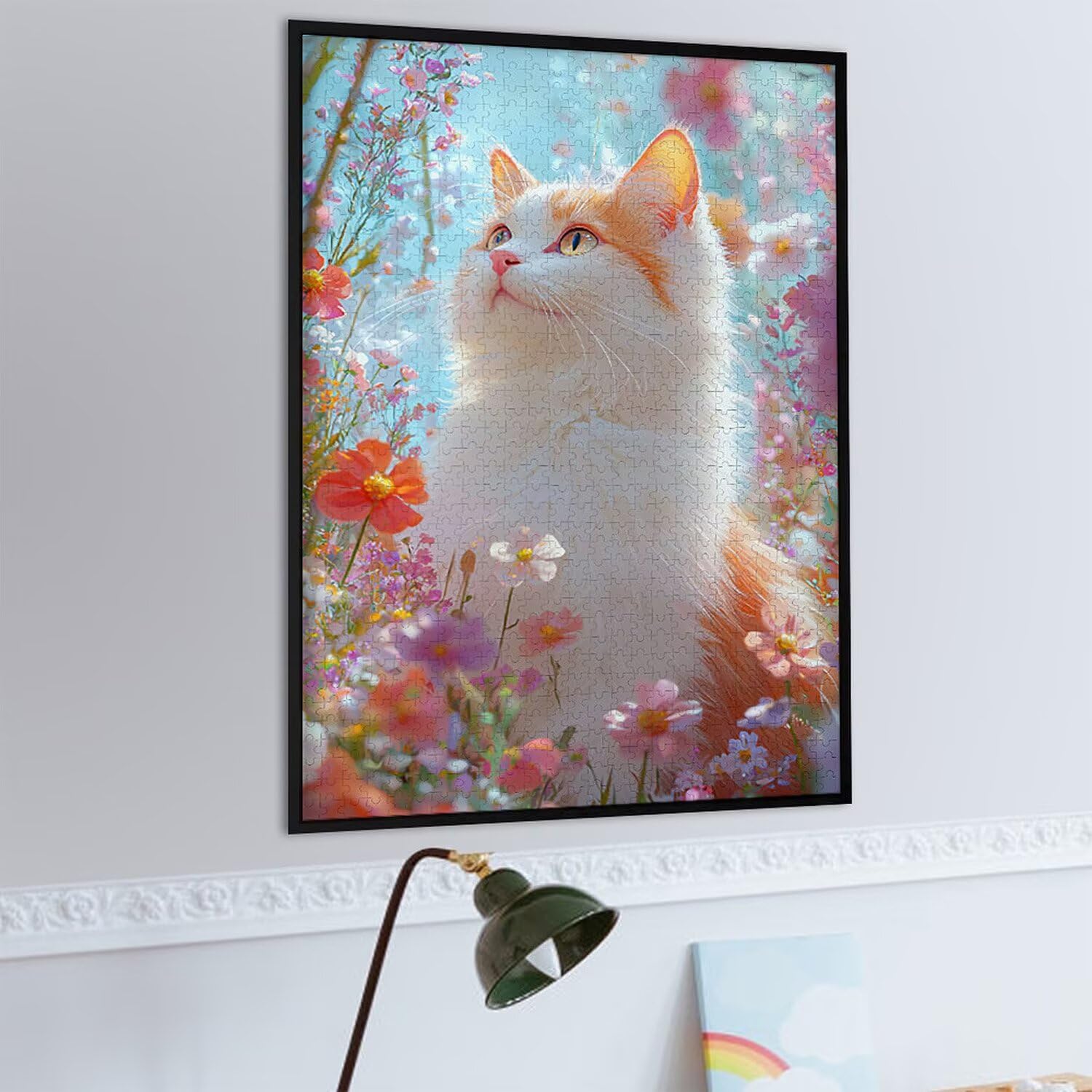 Puzzle dla dorosłych, 1000 sztuk, zwierzę kot, 1000 puzzli dla dorosłych, gra edukacyjna, 76 x 50 cm, odpowiednie do dekompresji i dekoracji ścian pokoju, prezenty j-168