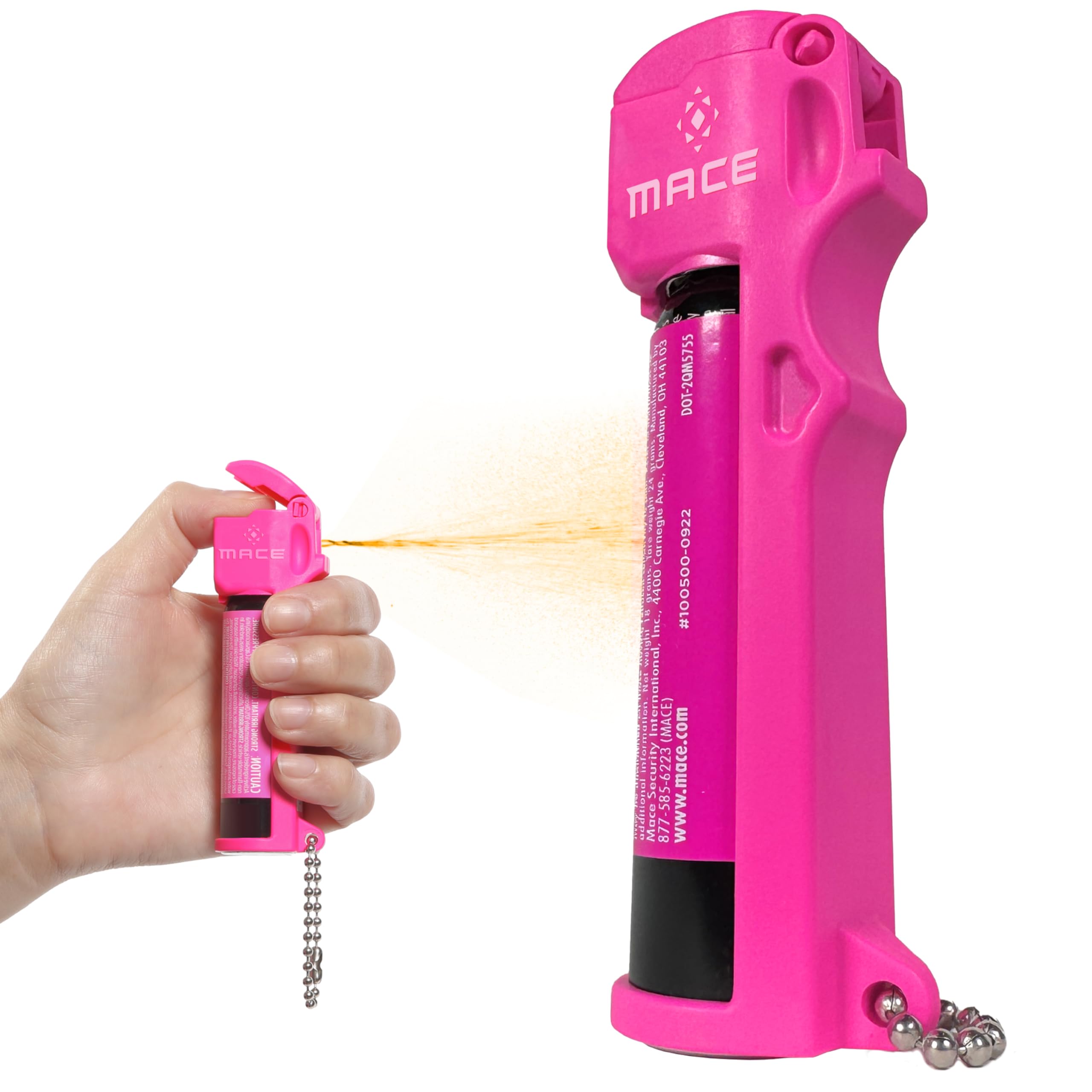 Mace Pepper Spray - Pocket & Personal Models, Max Strength 10% OC Formula, Long Lasting UV Dye, Safety Lock, Self Defense Pepper Spray for Women & Men