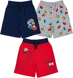 Elmo Grover Oscar The Grouch French Terry 3 Pack Shorts
