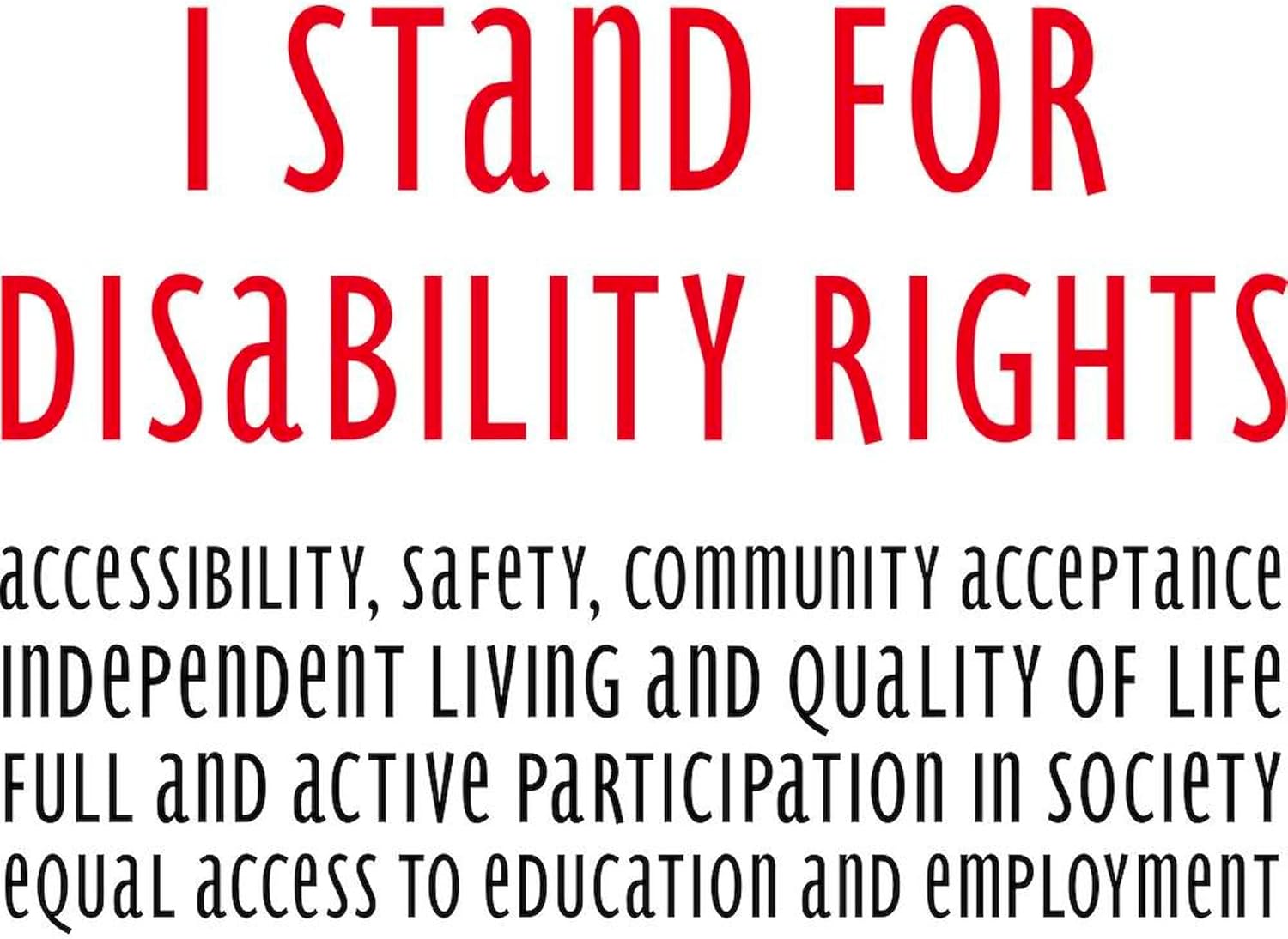 CafePress Disability Rights Plain Yard Sign, Vinyl Lawn Sign, 22" w x 18" h