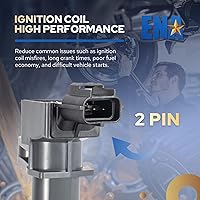 Vista 4 de ENA Juego de 6 bobinas de encendido compatibles con Dodge Jeep Mitsubishi Aspen Dakota Durango Ram 1500 Nitro Cherokee Commander Liberty Raider 3.7L
