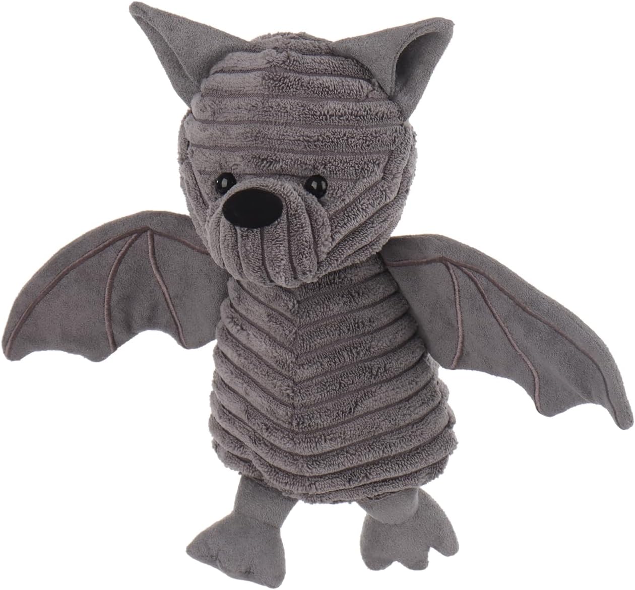 Apricot Lamb Halloween Corduroy Bat Plush Stuffed Animals for Kids, Soft Cute Plush Toys for Baby Girl and Boy, Fluffy Corduroy Bat Grey 7.9 Inches