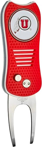 Miniatura 38 de Team Golf NCAA Switchblade Divot herramienta con marcador magnético de doble cara, cuenta con un diseño patentado de una sola punta, causa menos