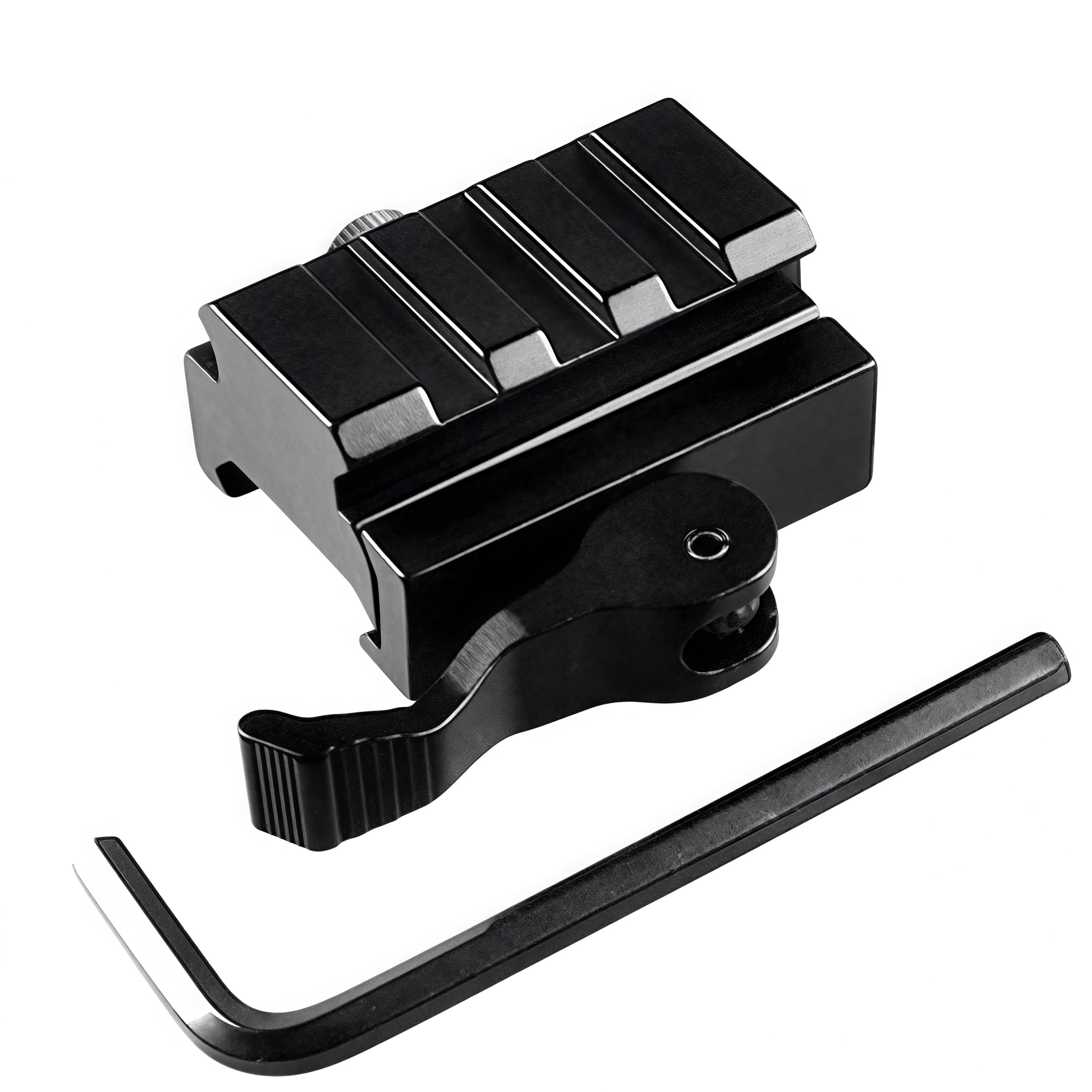 Supporto riser tattico QD a sgancio rapido da 40 mm per guida P.icatinny da 20 mm, base in lega di alluminio a 3 slot