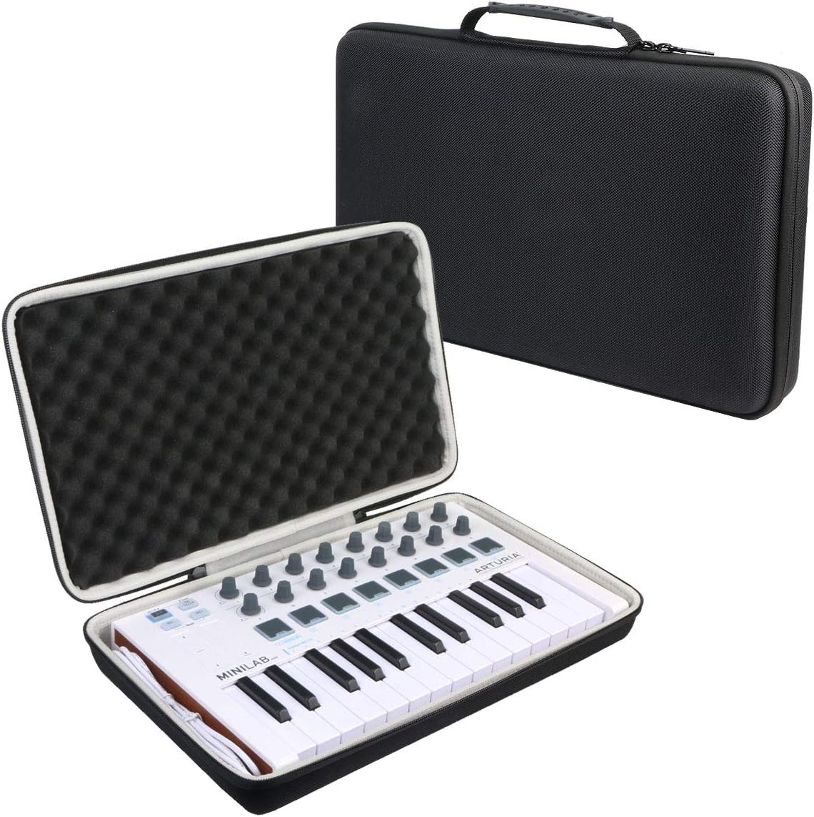 Hard Travel Case for Arturia MiniLab MKII Inverted MIDI Controller Keyboard.(case only)