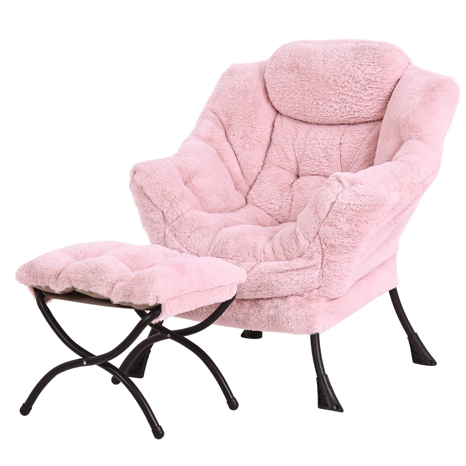 Lazy Chaise avec méridienne, chaise d'accentuation moderne, fauteuil de salon contemporain avec accoudoirs, chaise de lecture pour salon, chambre à coucher, bureau