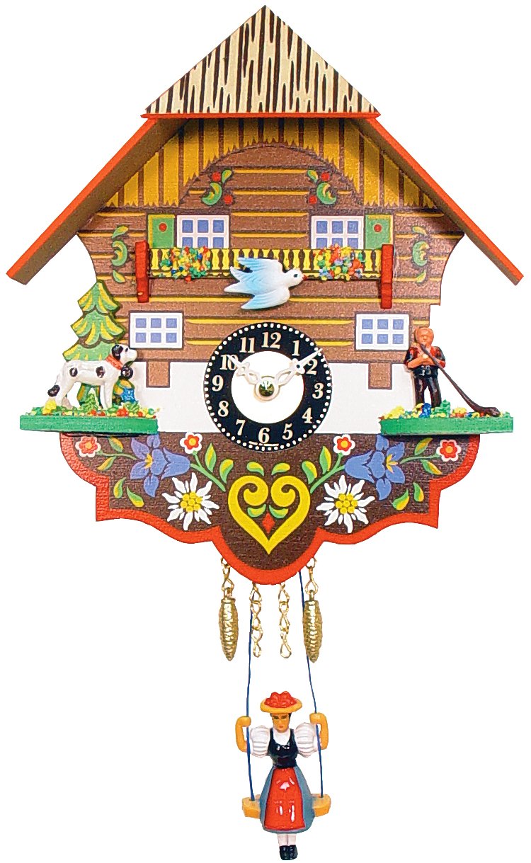 Quartz Dog and Herder Cuckoo Clock