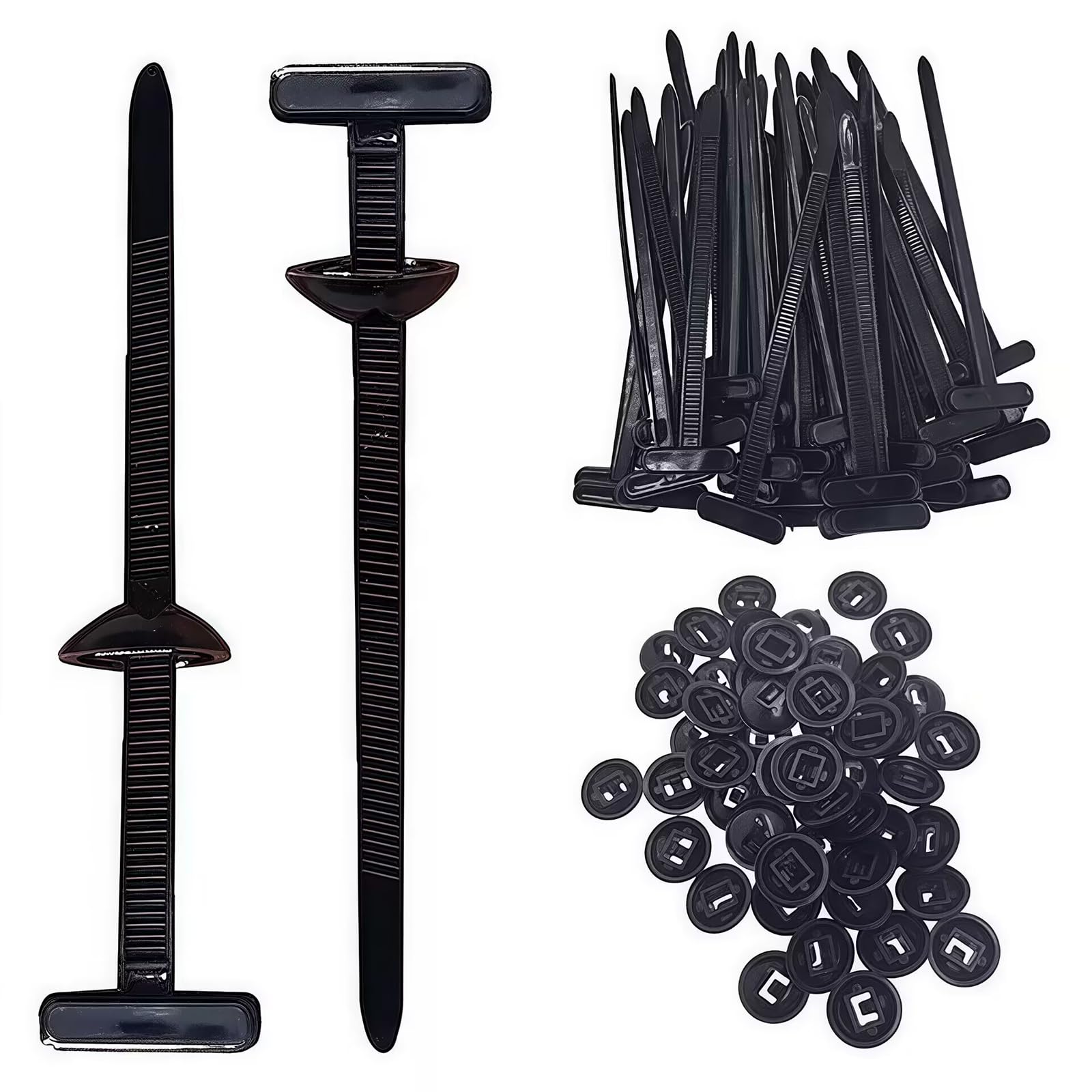 アクセサリー 1m1m* Amazon.com: 100Pcs Nylon Universal Cable Tie Buckle for Car