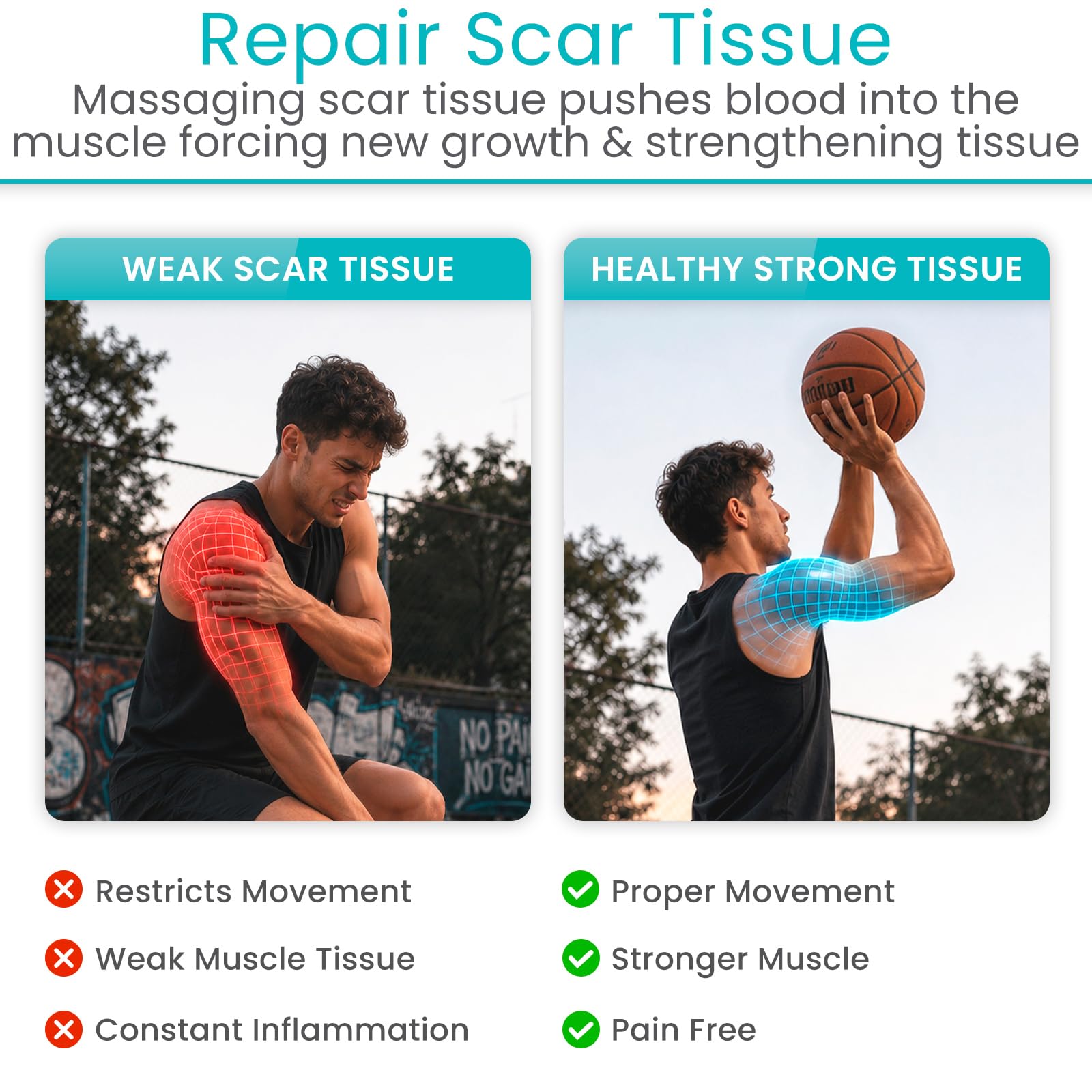 Vive Bastón masajeador de espalda y cuello, herramientas de masaje de punto de activación para aliviar el dolor y los músculos, terapia de gancho de mano para cuello, hombros, ayuda de liberación