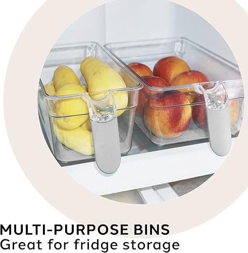 Miniatura 5 de Oggi Juego de 2 contenedores de almacenamiento con asas, anchos (11.75 x 6.75 x 4.25 pulgadas), ideales para organización de cocina, almacenamiento