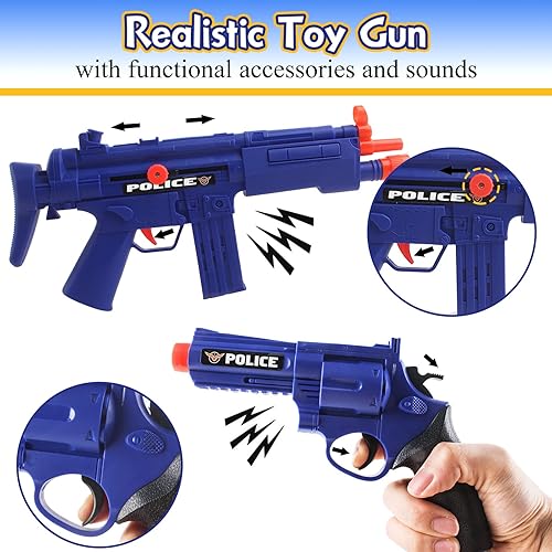 Miniatura 8 de deAO Disfraz de bombero y oficial de policía para niños, juego de rol, regalo de Halloween, cumpleaños, Navidad