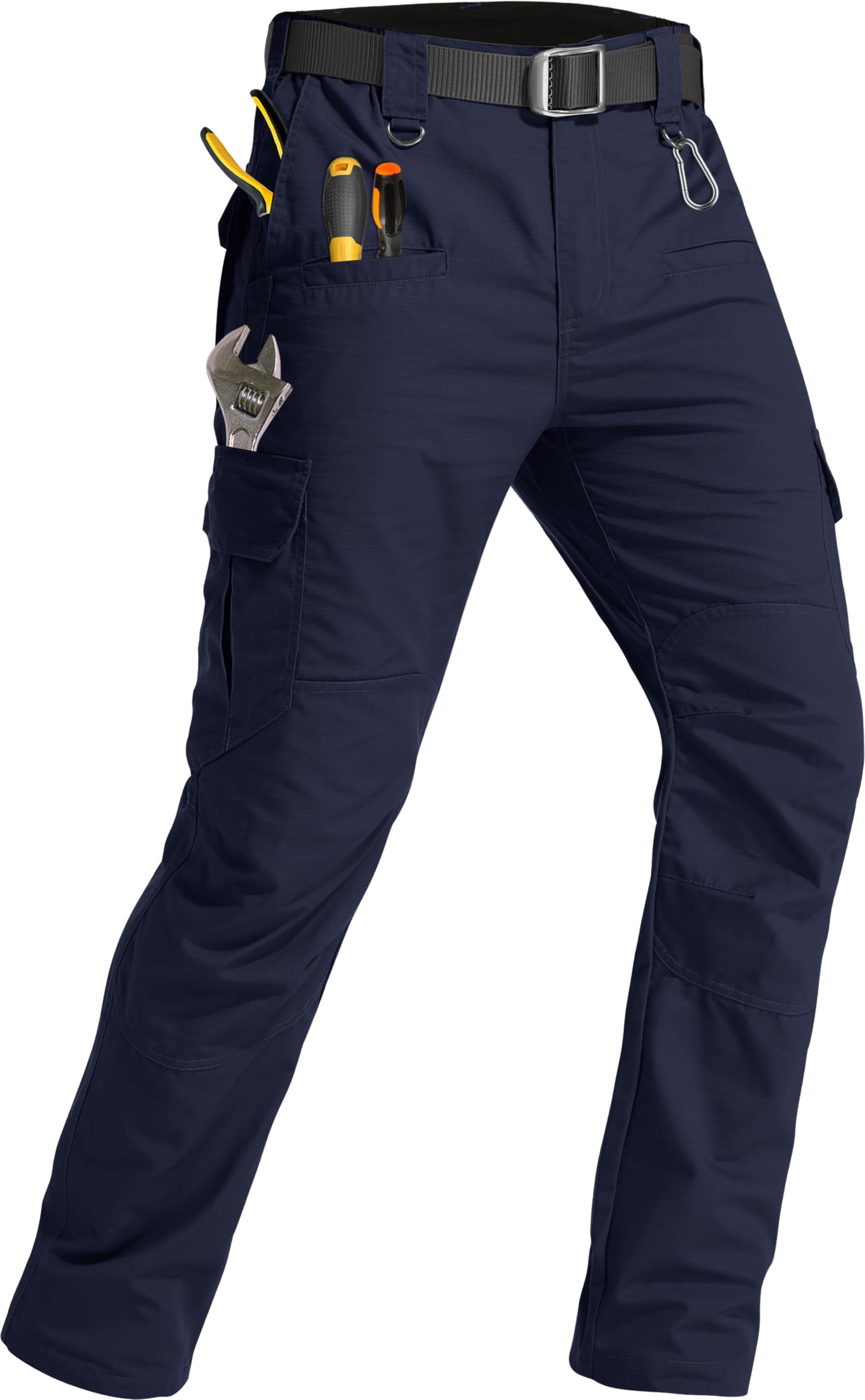 Men's Tactical Pants Lightweight Water Resistant Cargo Pants Flex Ripstop EDC Work Hiking Outdoor Pants