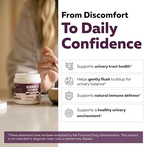 Miniatura 4 de Mannose-C - Polvo orgánico de manosa D + vitamina C de alimentos integrales, suplemento natural de apoyo para ITU para limpiar y depurar el tracto