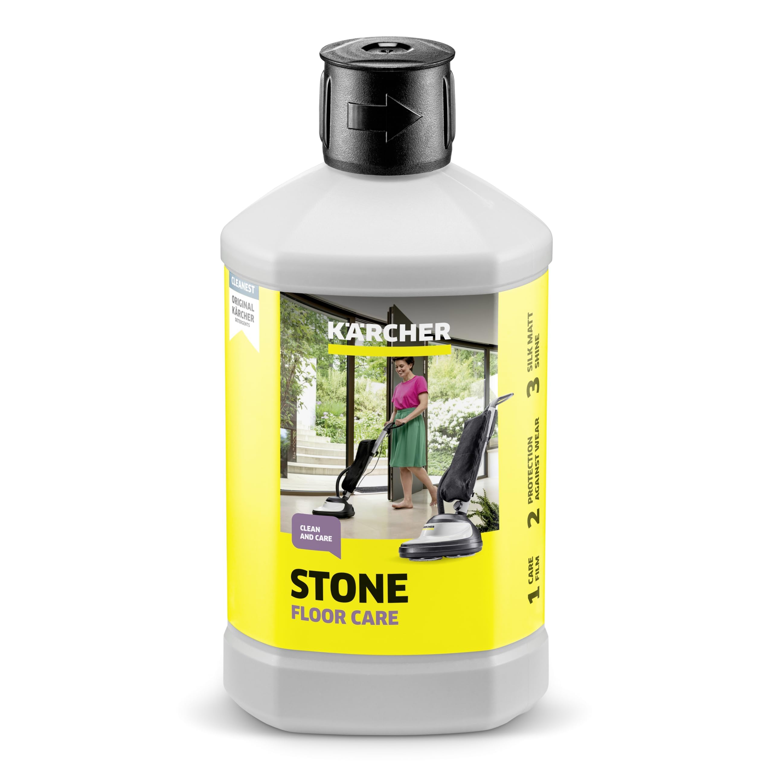 Karcher RM 532 Floor Care – Cleaner and Protective Solution for Matt Stone, Linoleum & PVC Floors (1L)