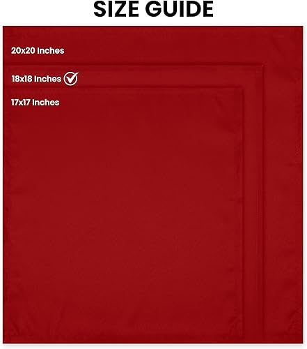 Miniatura 3 de Utopia Home Paquete de 24 servilletas de tela de 18 x 18 pulgadas, bordes con dobladillo 100% poliéster, lavables y reutilizables, ideales para