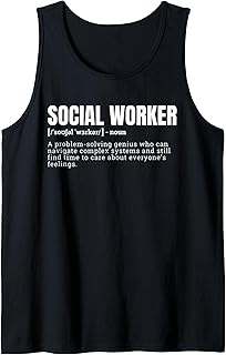 Funny Social Worker Problem-Solving Genius Definition Occupa Tank Top