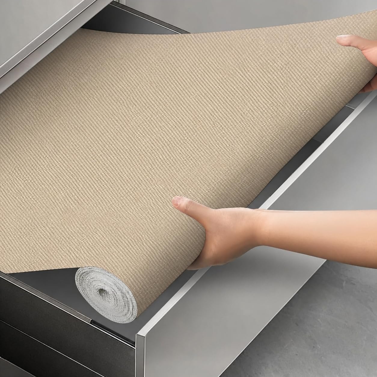 Drawer and Shelf Liner, Shelf Liner for Kitchen Cabinets,Non-Adhesive Cabinet Liner, PVC Drawer Liner for Dresser Non-SlipKitchen Cabinets Cupboard,12 in X 6.5 FT (Blue)