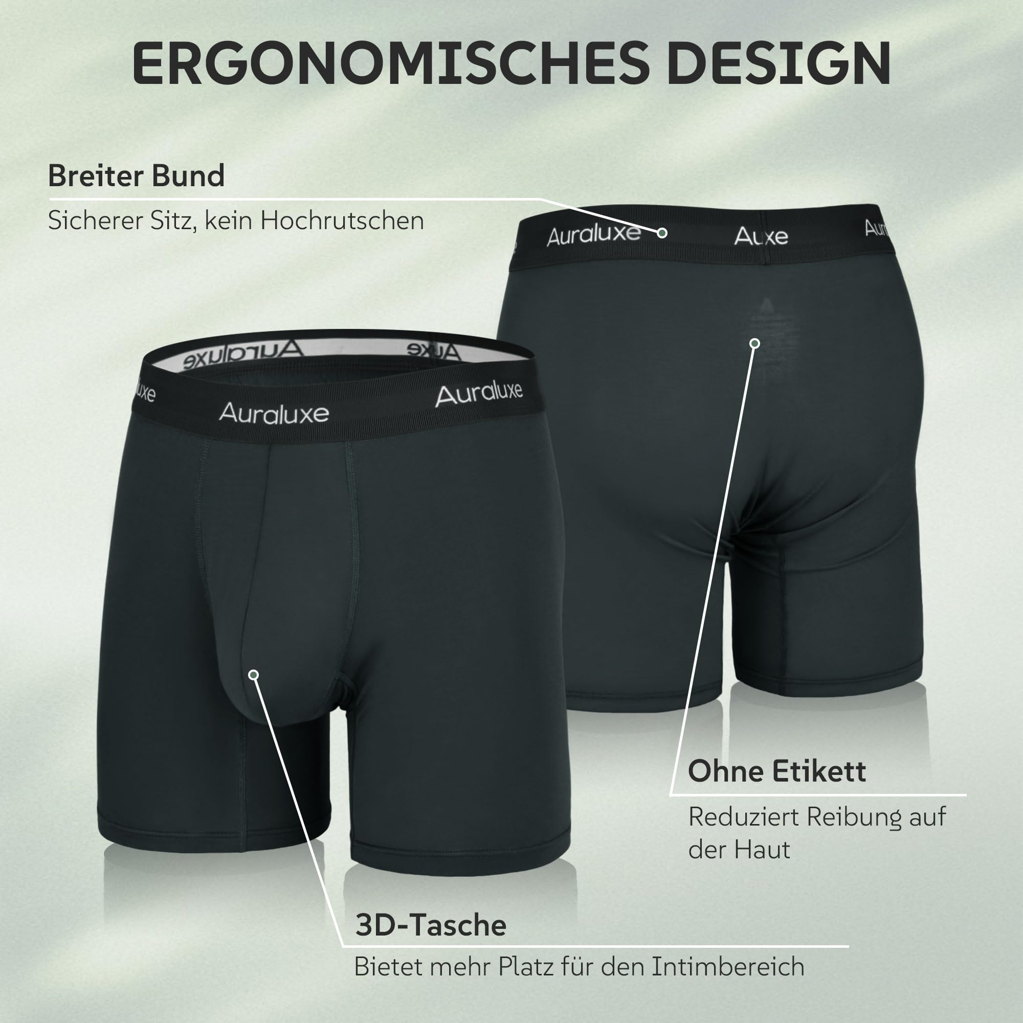 Bambus Boxershorts Herren Atmungsaktive Lang Unterhosen Männer Multipack Weiche Etikettfrei Retroshorts 6er Pack