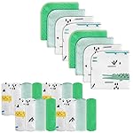 Baby Washcloths, 24Pack Baby Wash Cloths Extra Soft & Ultra Absorbent, Baby Towels and Washcloths Face Towels for Unisex Boys Girls Body, Washclothes Gentle on Sensitive Skin, 9x9 Green Crocodile