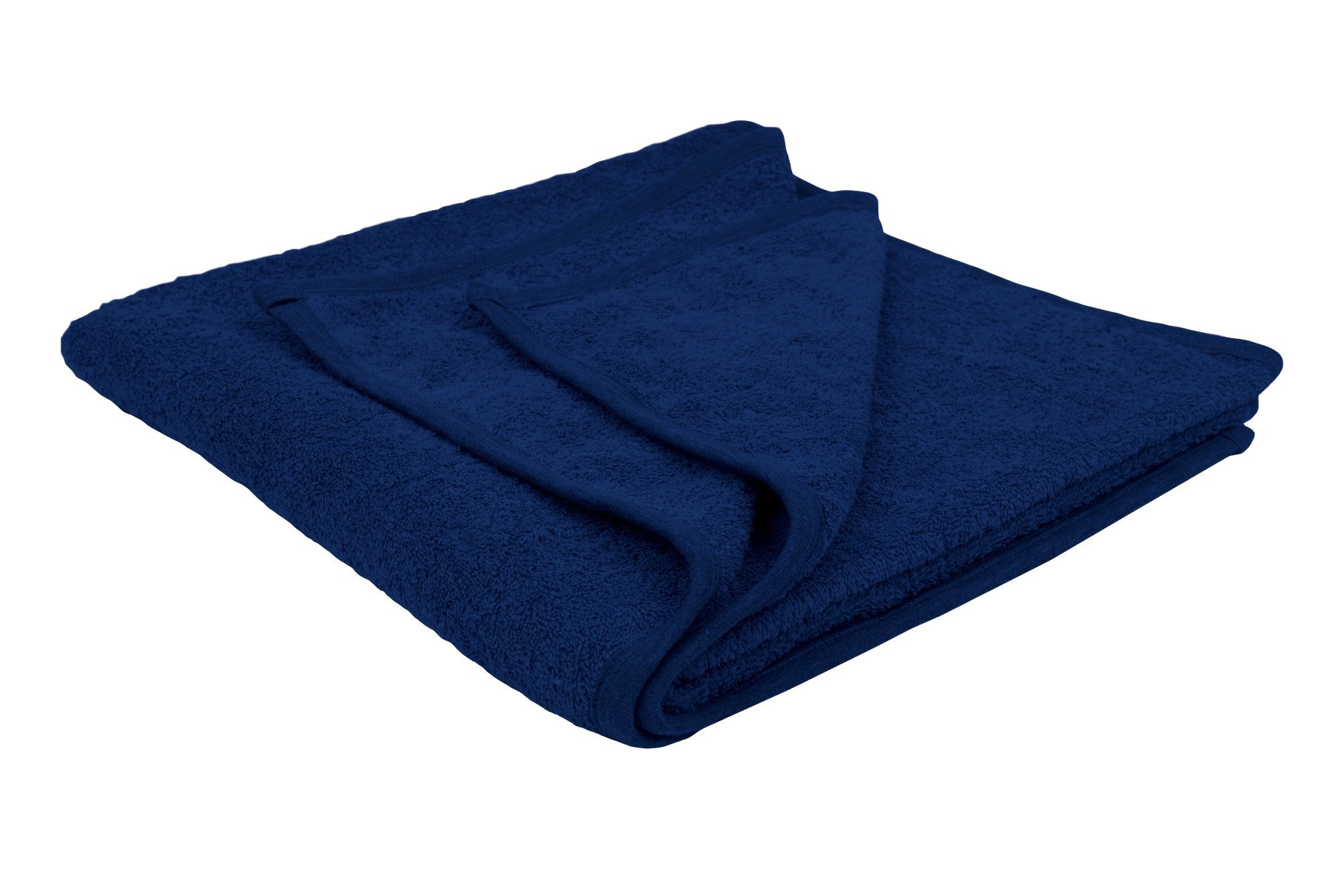Puffy Cotton Large Bath Towel - 4 Pack Set - Oversize Bath Sheet (Hotel, Spa, Bath) Super Soft and Absorbent (Navy Blue)