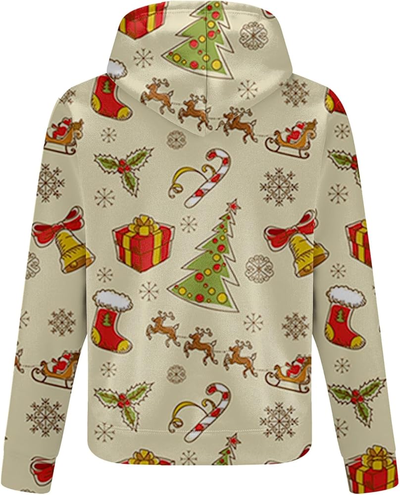 Kerst joggingpak heren set grappig kerst trainingspak 2-delig leuk rendier kerstman huispak mannen knuffelig hoodie en joggingbroek warm kerstoutfit trainingspak set, L