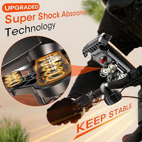 Miniatura 2 de Soporte de teléfono para bicicleta de montaña soporte de bloqueo antivibraciones de alta resistencia - Soporte de liberación rápida con una sola