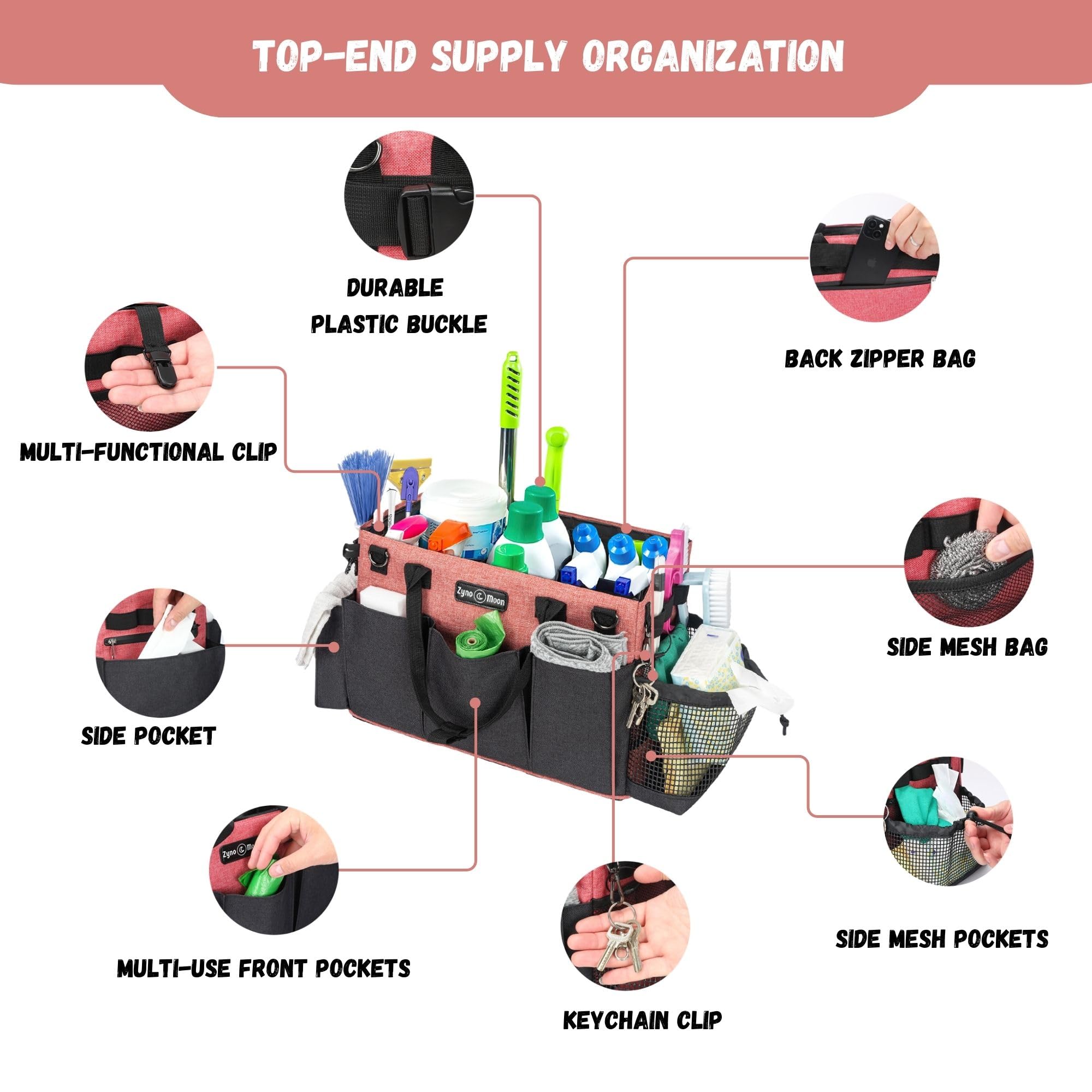 Amazon.com: Zyno Moon Wearable Cleaning Caddy – Portable Detailing