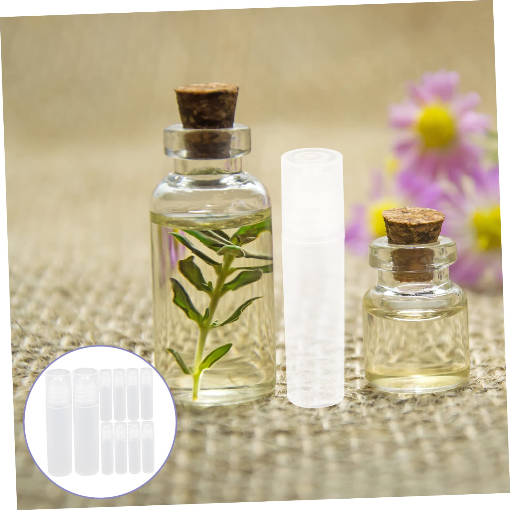 minkissy 50piezas Botellas De Perfume Rellenables De Rodillo De Inoxidable Frascos De Viaje Para Esencial Cosméticos y Perfume Cada
