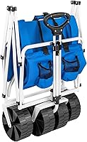 Vista 3 de MACSPORTS Ligero plegable plegable al aire libre todo terreno Beach Wagon - Azul