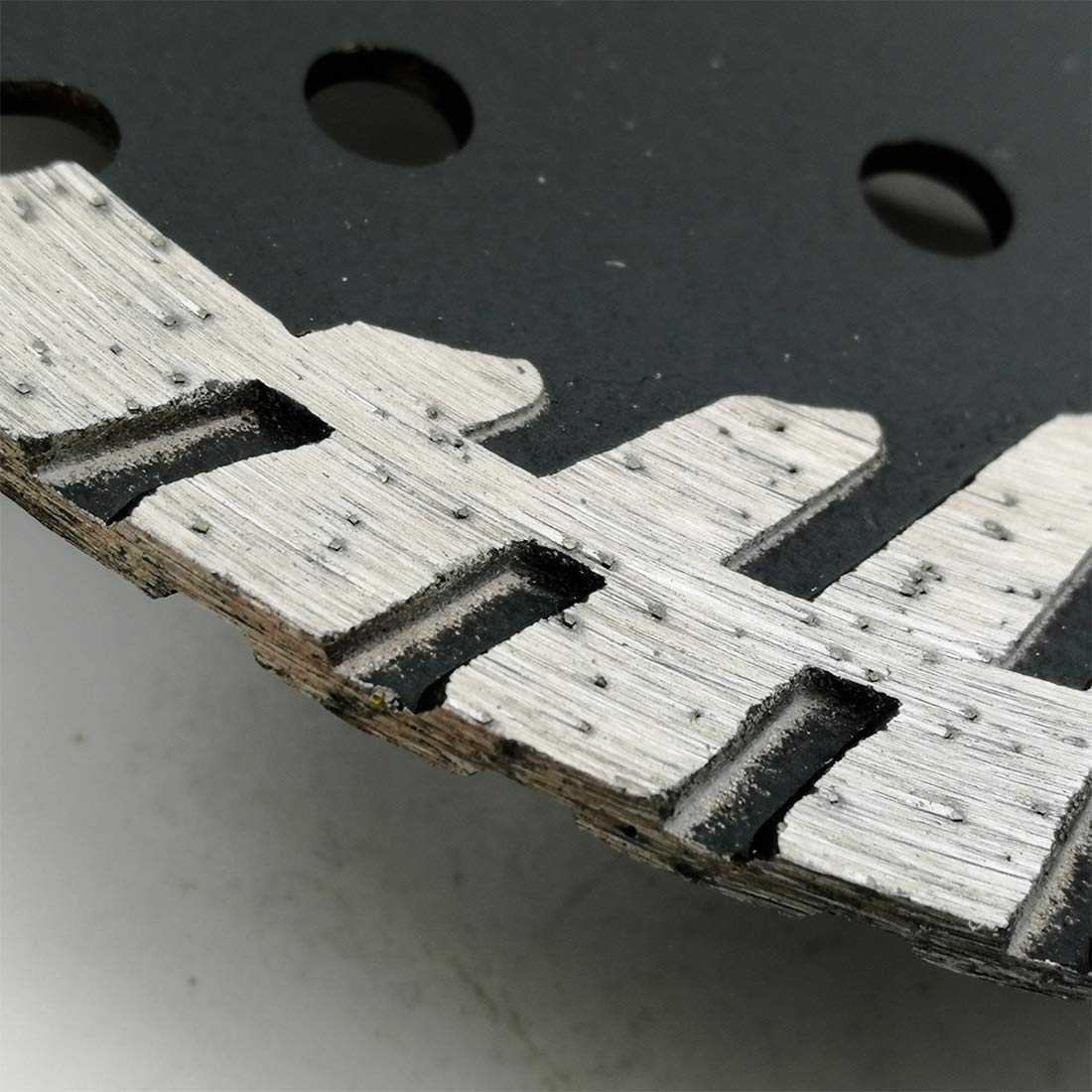 SHDIATOOL Diamentowe ostrze do cięcia z turboskośną ochroną zęby 2 szt. 125 mm x M14 do betonowej cegły granitowej marmuru muru