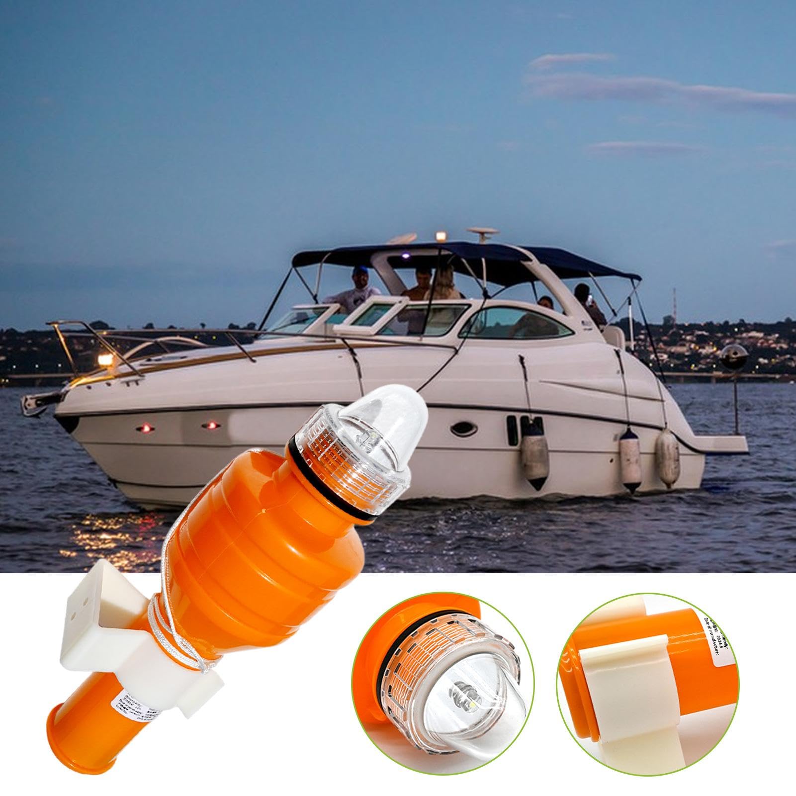 Luce di segnale di soccorso a LED, Luce lampeggiante barca a LED, Lampada di segnale di sicurezza kayak, Lampada di emergenza a led galleggiante, Luce di sicurezza per barca, Lampada di emergenza