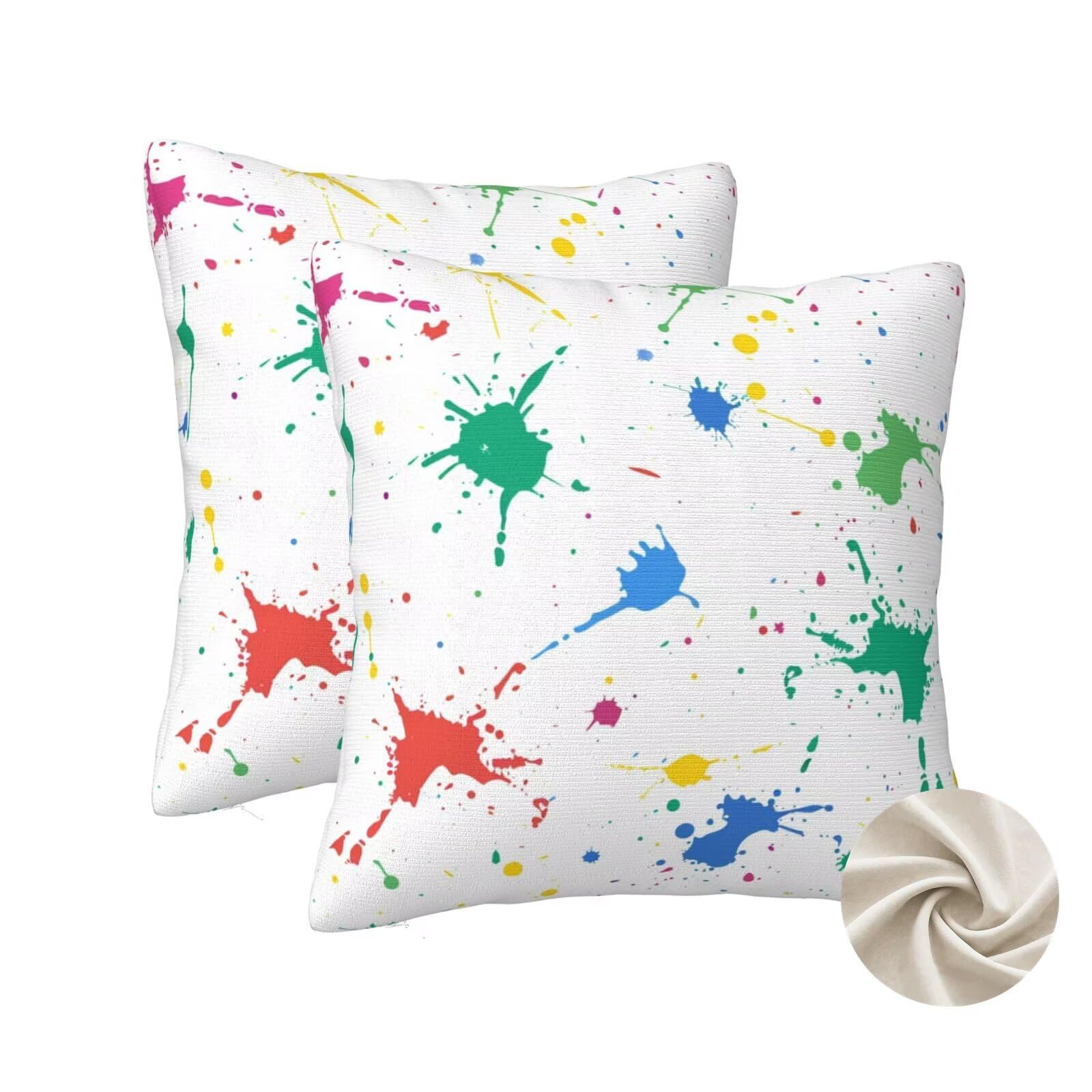 Housses de coussin 60x60 cm lot de 2 aquarelle moderne pour canapé et lit