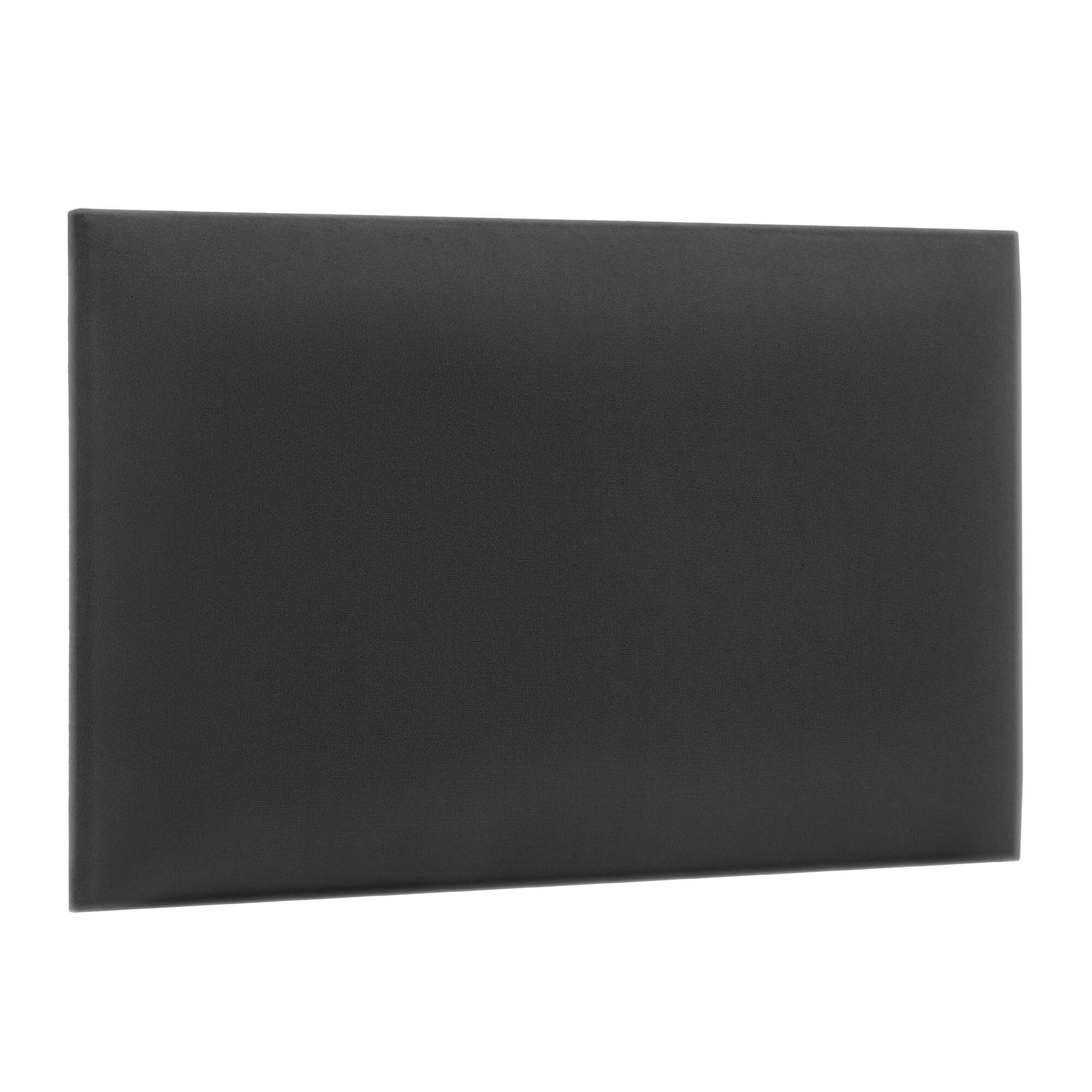 murando - Wall cushion as a headboard for a bed Rectangle Velvet 40x50 cm - Padded wall panel wall decoration for bedroom living room children's room - graphite