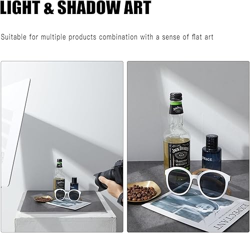 Miniatura 6 de BEIYANG 2 tableros de 4 patrones para fondo de fotos para posición plana, fondo de fotografía de alimentos de 24 x 32 pulgadas (madera+piedra)