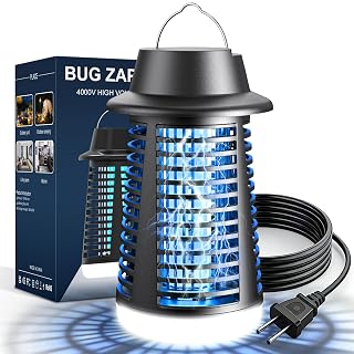 Insektenvernichter Elektrisch, leistungsstarke 4250V Hochspannung Fliegenfalle Elektrisch, effektives 20W UV Licht Mückenfalle, mit LED Basisbeleuchtung, IPX4 Wasserdicht für Innen und Außen - Amazon product rated Grade A