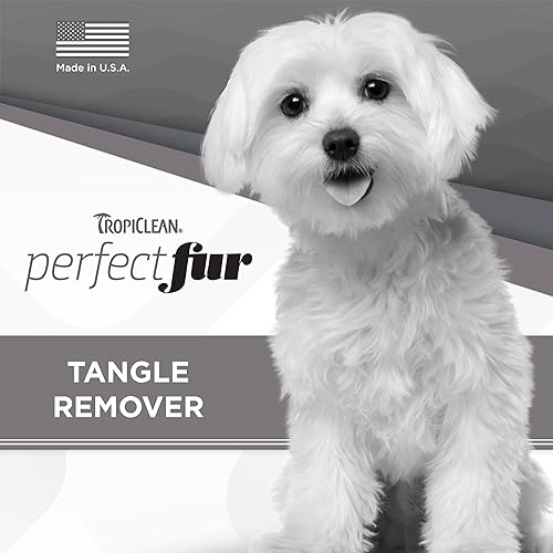 Miniatura 2 de TropiClean Perfect FurDetangler Spray for Dogs - Made in USA - Detangling & Dematting Formula - Removes Mats & Knots for Gentle, Easy Brushing -