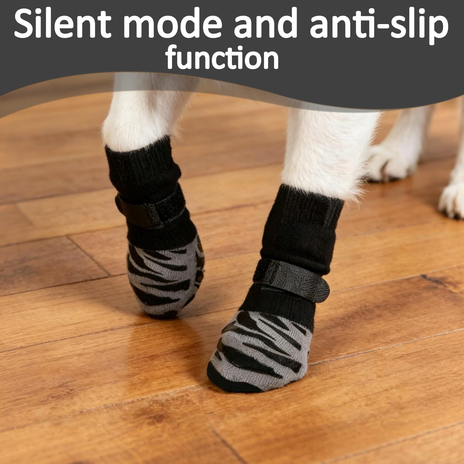 2 Paires Chaussettes Anti-léchage pour Chiens, Ensemble de pour Chiens Antidérapant, Bottes de Protection pour Chien Imperméable pour Chiens de Taille Moyenne et Grande, M