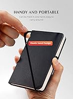 Vista 5 de AISBUGUR Pocket Notebook, Small Notebook, 2-Pack Total 320 Pages,3.7" x 5.7" Pocket Notebook (4Pack, 4Black)