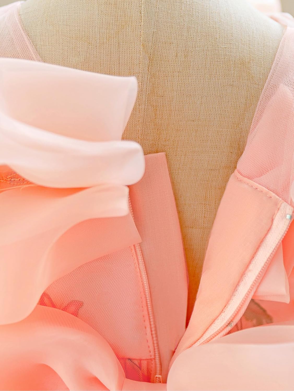 Girl Flower Dress Flower Design Princess Wedding Dress for Toddler and Baby Girl - Image 2