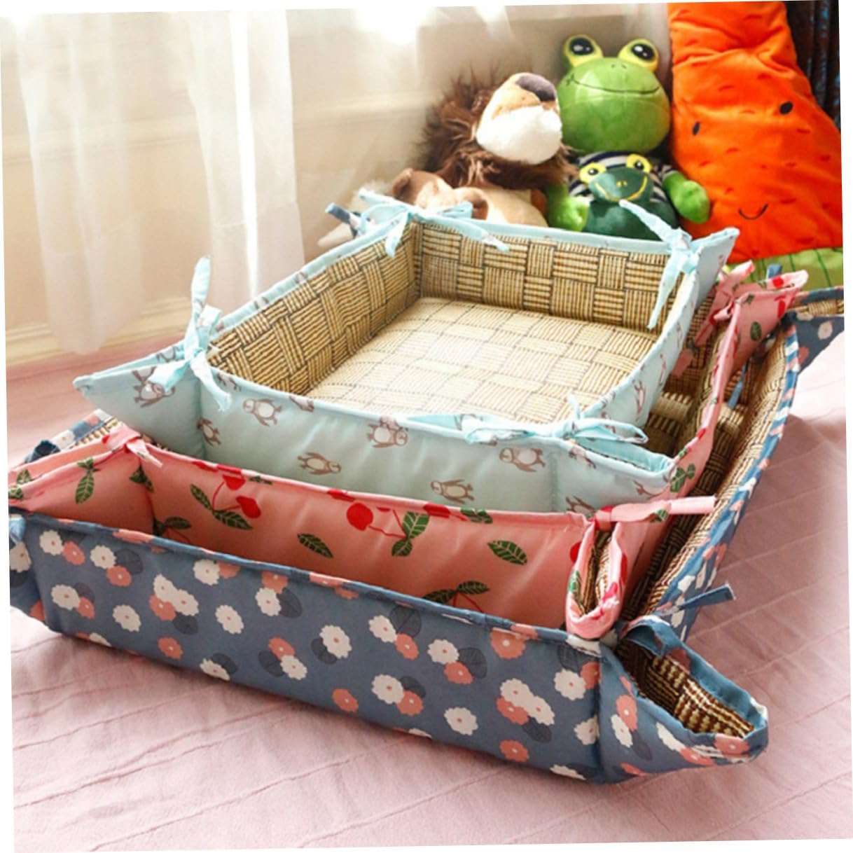 Pet Summer Sleeping Mat Large Ice Pattern Cooling Pet Bed-mat for Dogs and Cats 60-75cm Rest Mat Suitable for Hot Weather