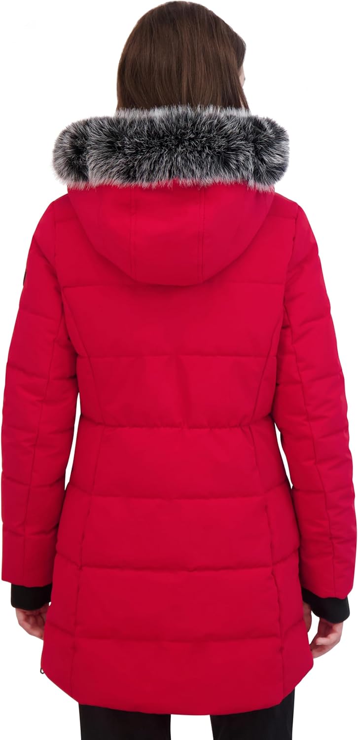 Nautica Women's Heavyweight Puffer Jacket-Faux Fur-Lined Hood Wind & Water-Resistant Winter Coat, Blue, Medium - Image 5