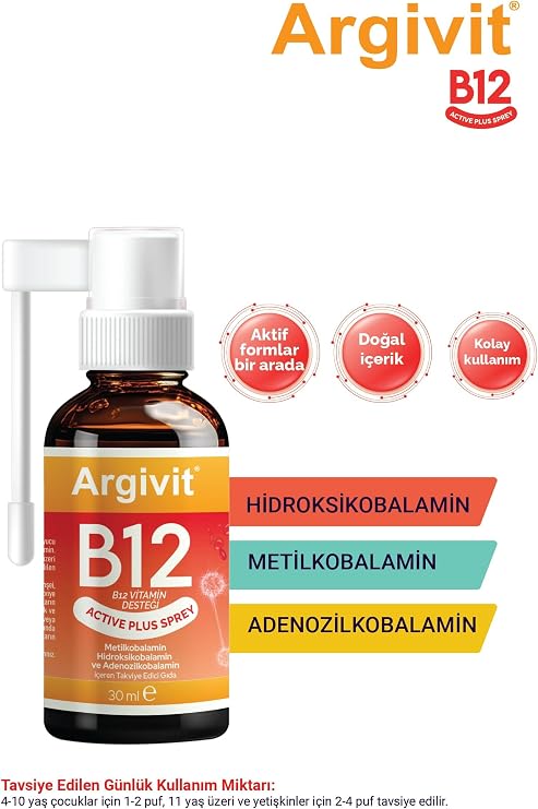 Argivit Active Plus B12 Vitamin Spray 30 ml
