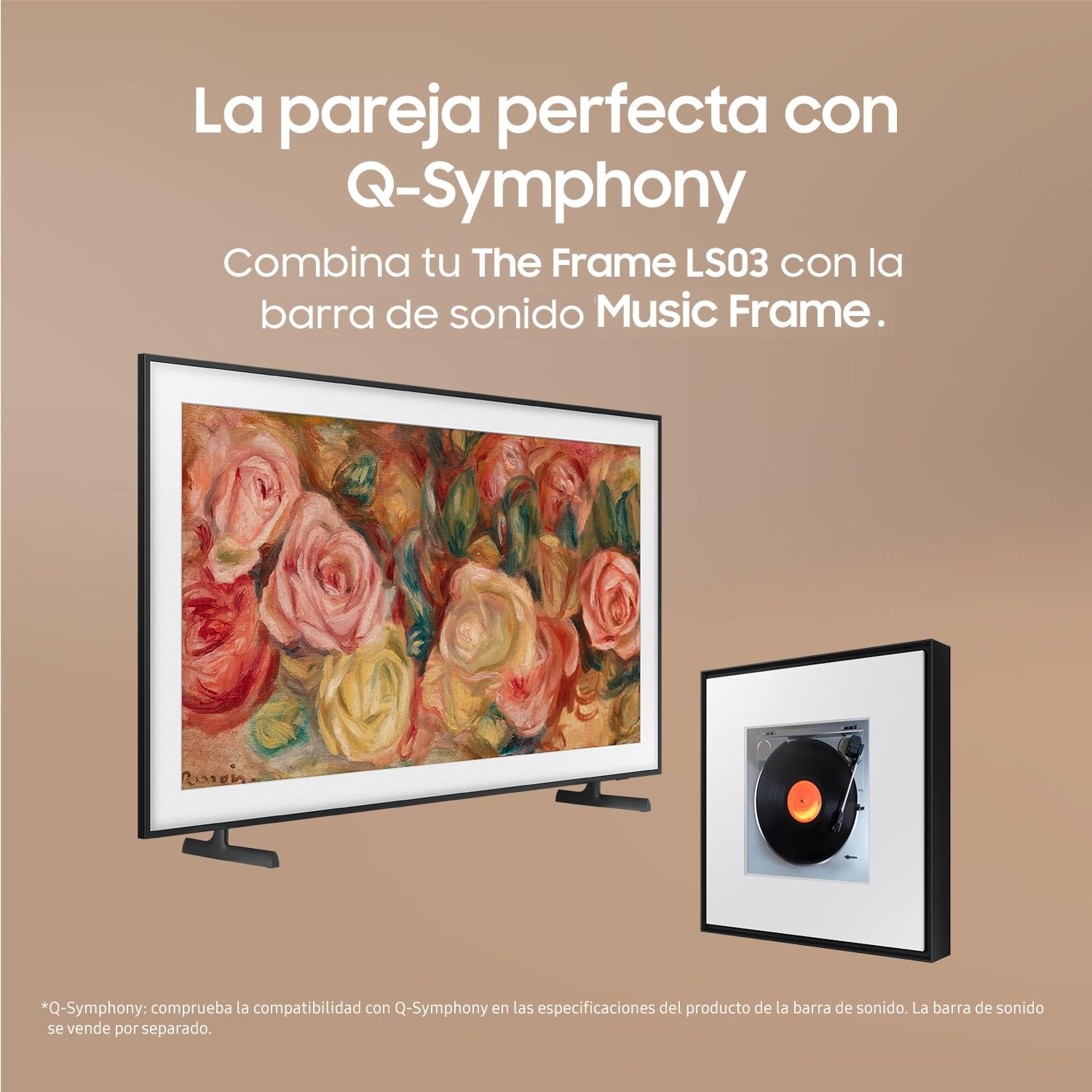 Samsung TV The Frame 4K 2024 43LS03D Smart TV de 43" con Galería de Arte con Display Mate, Marcos Intercambiables, 100% Volumen de Color con Quantum Dot y One Connect y Cable Casi Invisible
