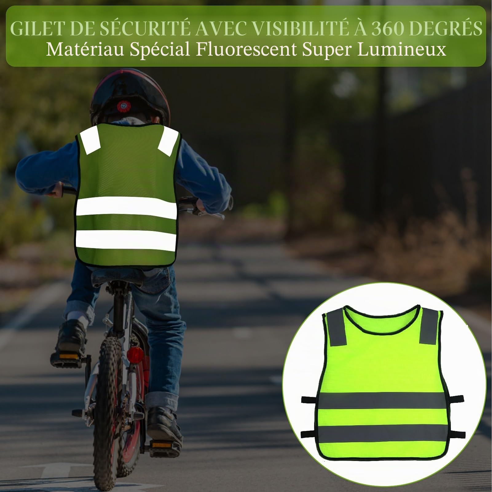 9 Pièces Gilet de Sécurité pour Enfants, Gilet de Sécurité Enfants, Gilets de Signalisation Auto pour Enfants, Gilet Réfléchissant pour Enfants pour la Circulation Routière Protection