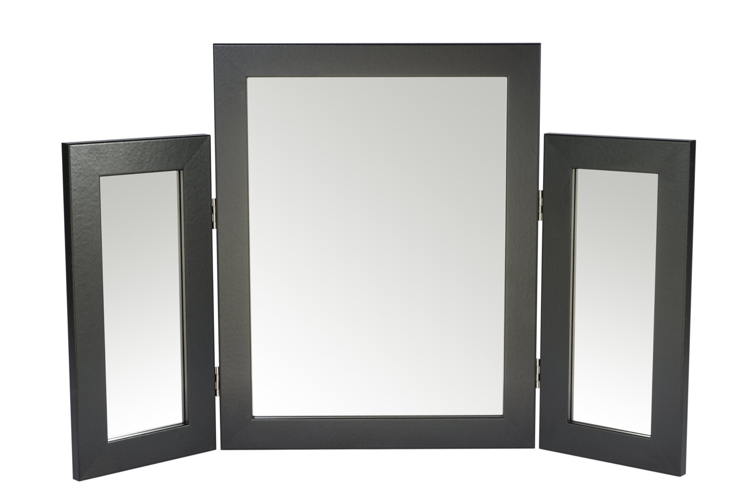 Reflex Sales & Marketing Ltd. Large Self Standing Dressing Table Mirror with Mirrored Wings - Black