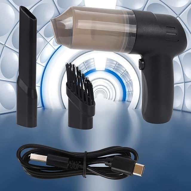 Handheld Vacuum Cleaner Cordless Rechargeable Car Vacuum Cleaner Portable Hand-held Vacuum Cleaner Light Wet & Dry Vacuum with Powerful Suction Stainless Dual Filtration for Pet Hair Car Home Office