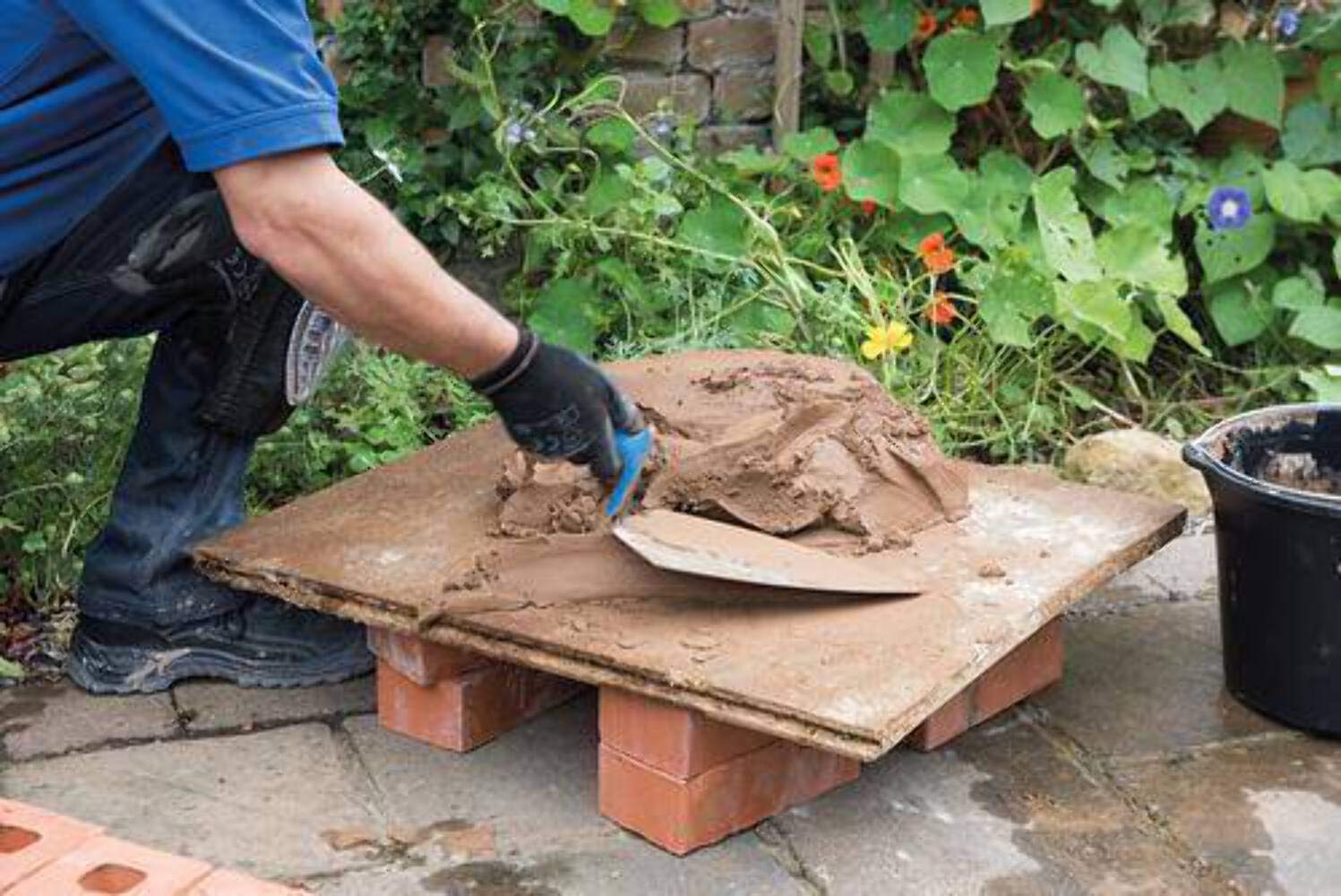 Silverline Brick Trowel Soft-Grip 200 x 105mm (857683), Blue, 200 mm