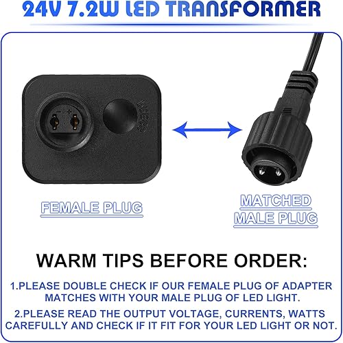 Miniatura 3 de 2 fuentes de alimentación clase 2 con 2 cables de extensión LED de repuesto para cadena de luces de Navidad, controlador LED IP44, transformador de