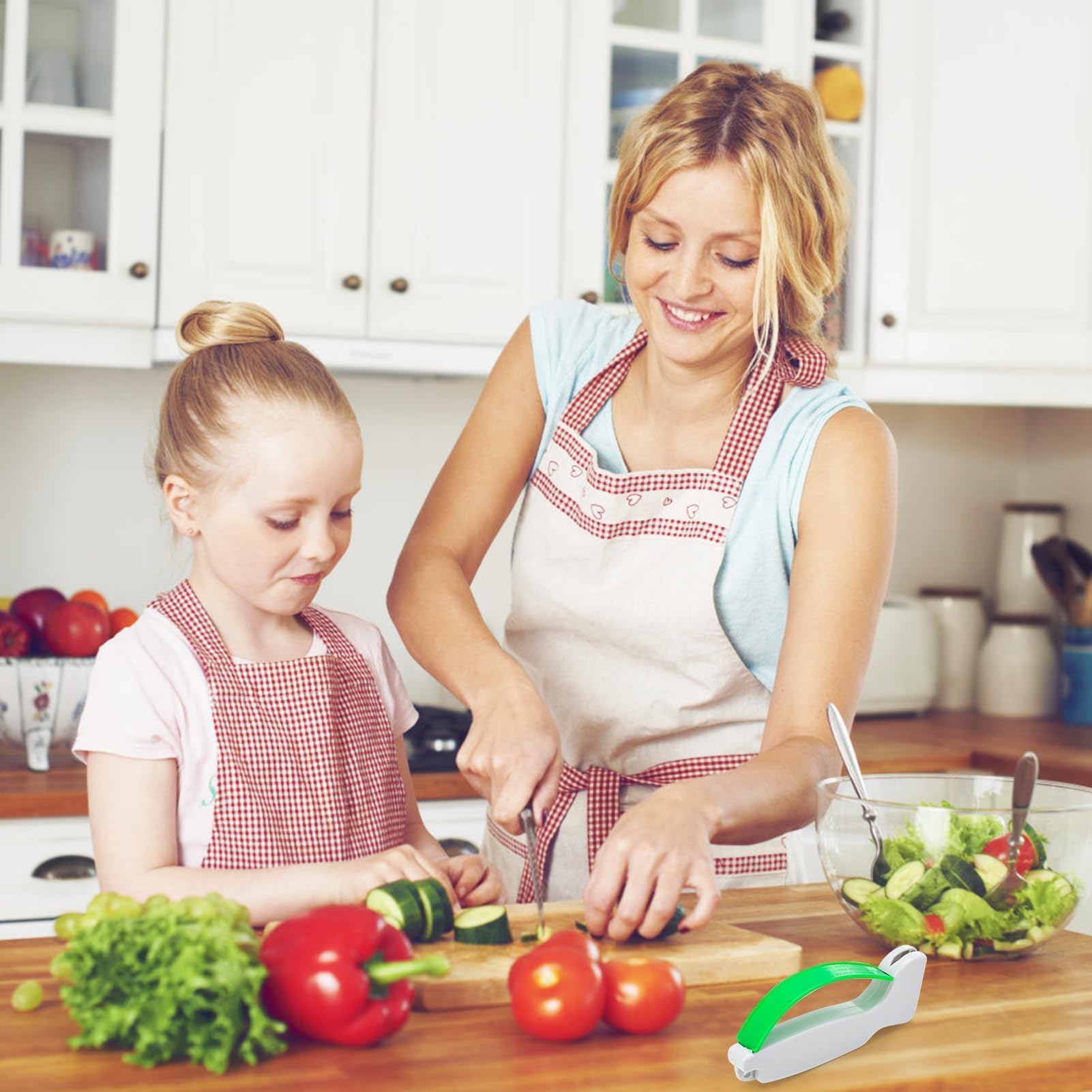 Aiguiseur de Couteaux en Carbure de Tungstène Portable - Affuteur couteau Manuel pour Cuisine et Jardinage - Aiguiseur couteau de Cuisine, Ciseaux et Outils de Jardin - Facile et Sûr à Utiliser